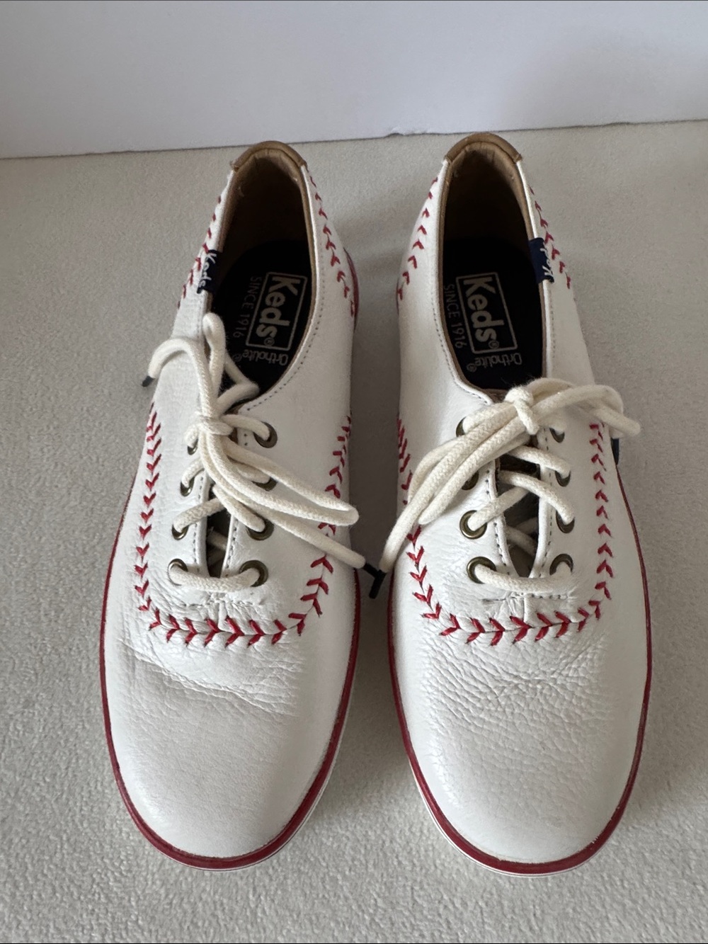 Keds leather baseball sneakers